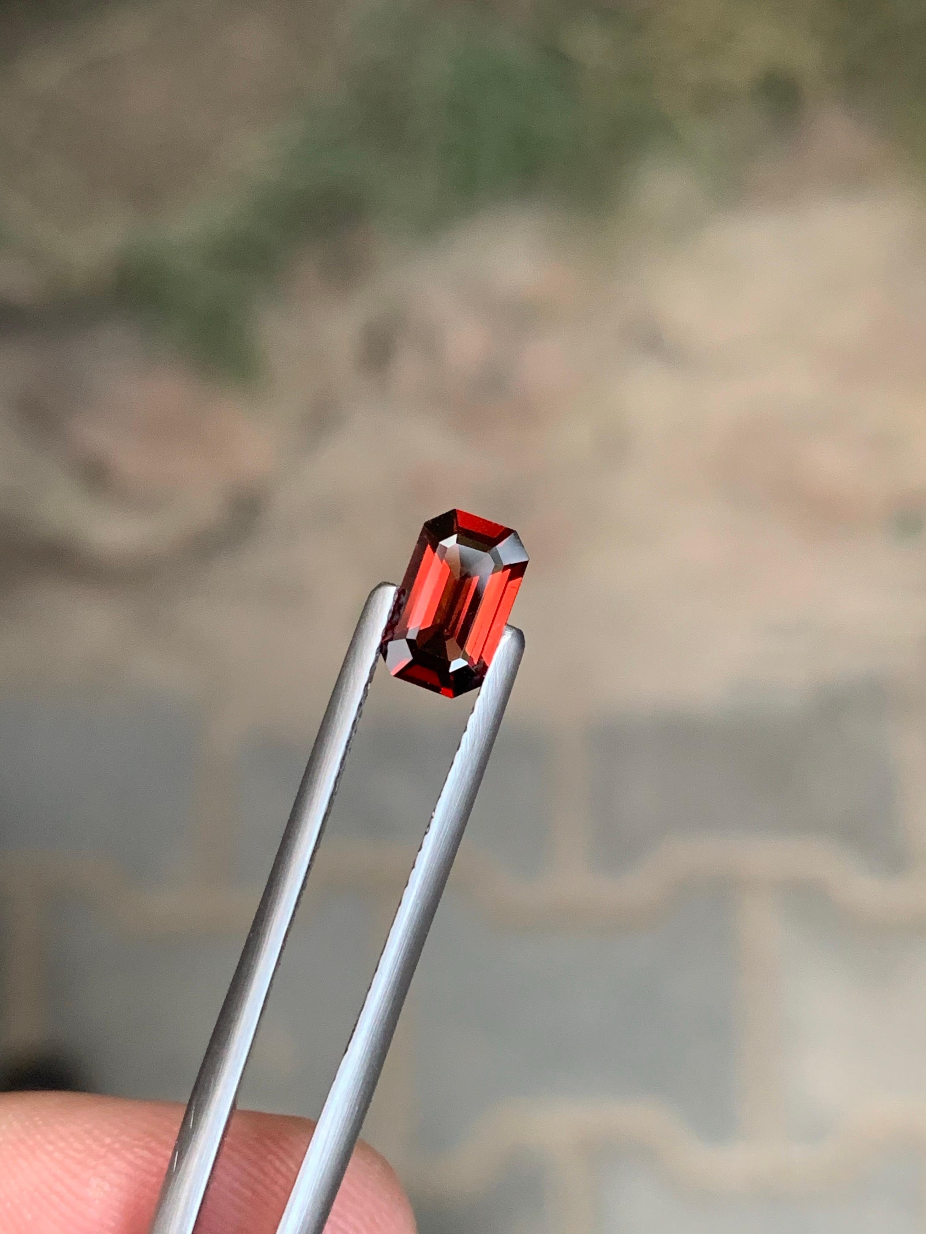 1.00 Carat Natural Loose Hessonite Garnet Gemstone From Afghanistan Mine en venta 3