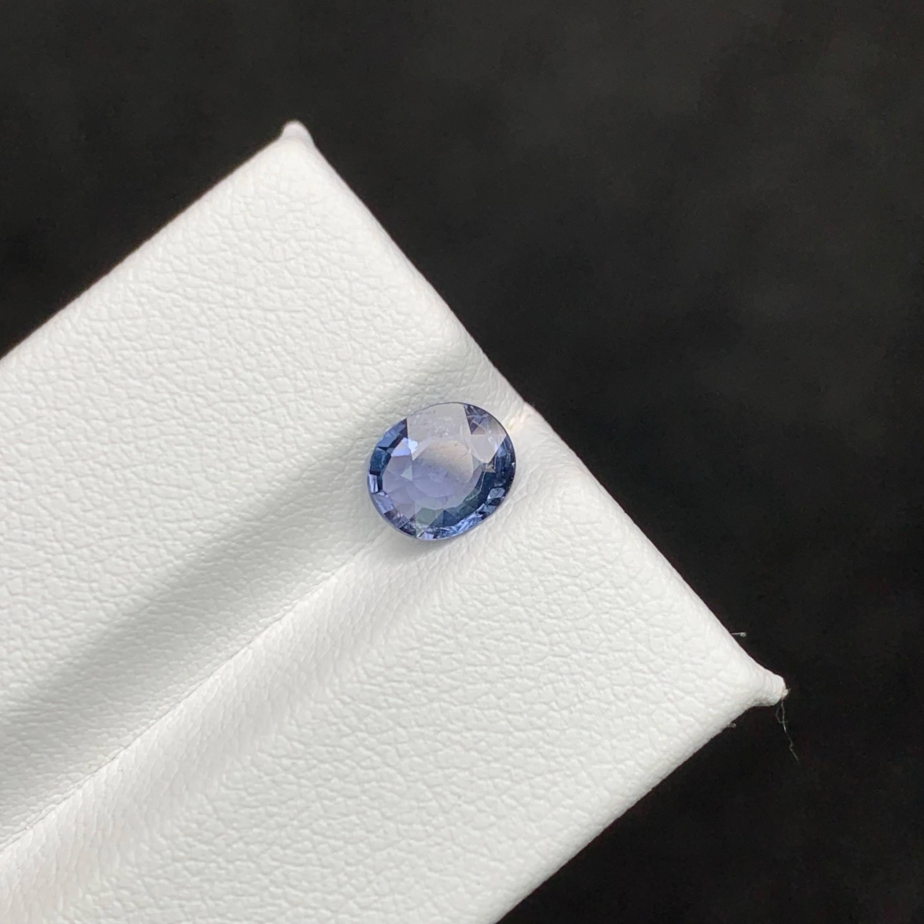 1.00 Carat Natural Loose Light Cornflower Blue Sapphire Oval Cut Sri Lankan Gem For Sale 5