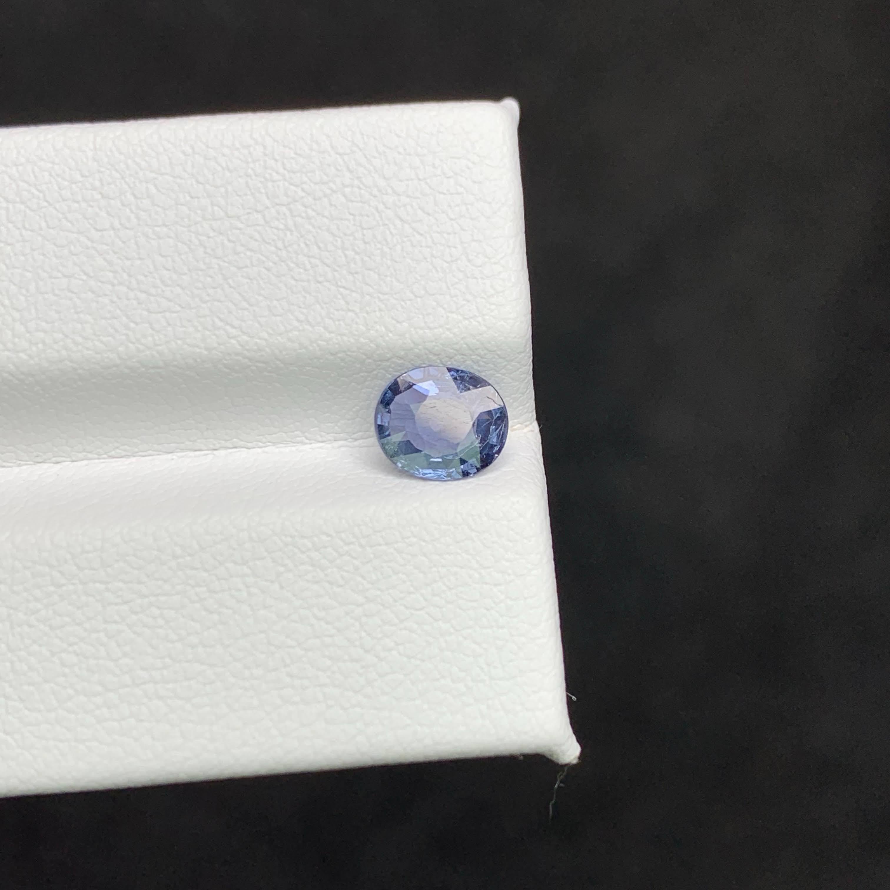 1.00 Carat Natural Loose Light Cornflower Blue Sapphire Oval Cut Sri Lankan Gem For Sale 6