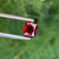 1.00 Carat Natural Loose Red Color Spinel Stone Cushion Cut Burmese Gemstone