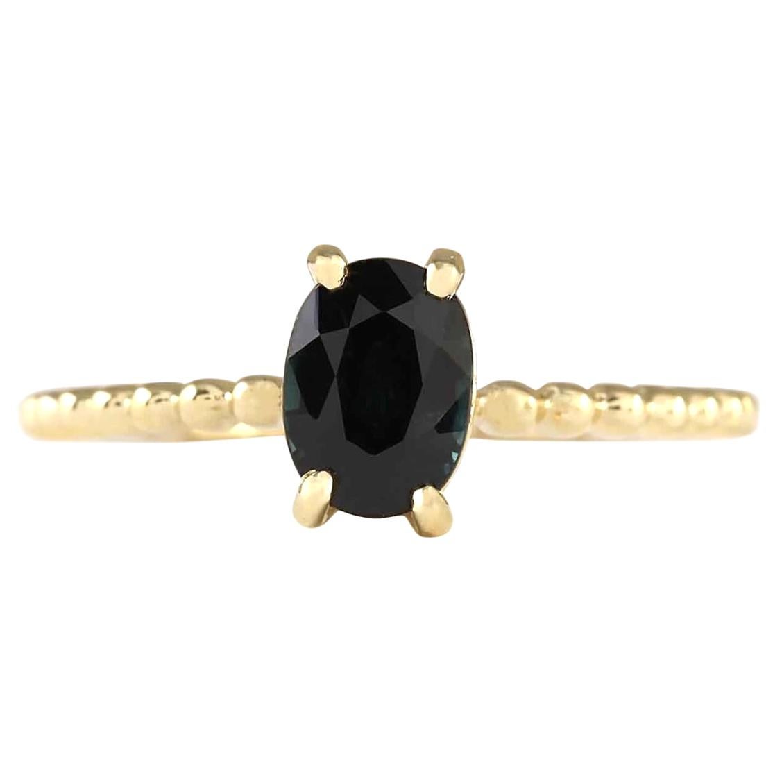 Sapphire Ring In 14 Karat Yellow Gold For Sale