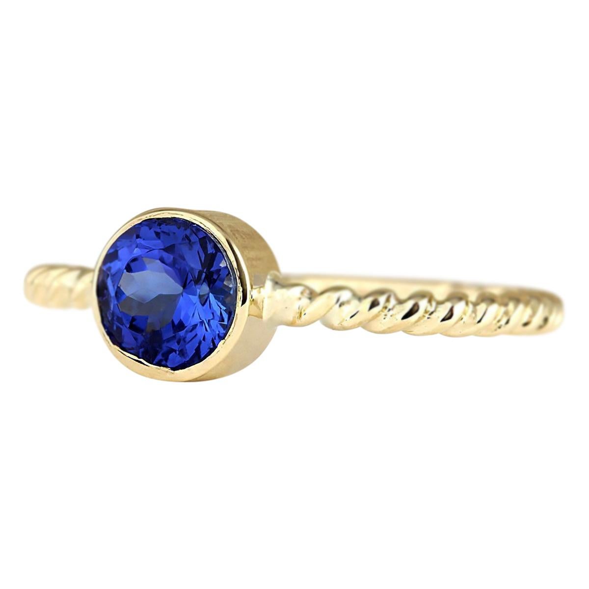 Stamped: 14K Yellow Gold
Total Ring Weight: 2.2 Grams
Total Natural Tanzanite Weight is 1.00 Carat
Color: Blue
Face Measures: 6.70x6.70 mm
Sku: [703230W]