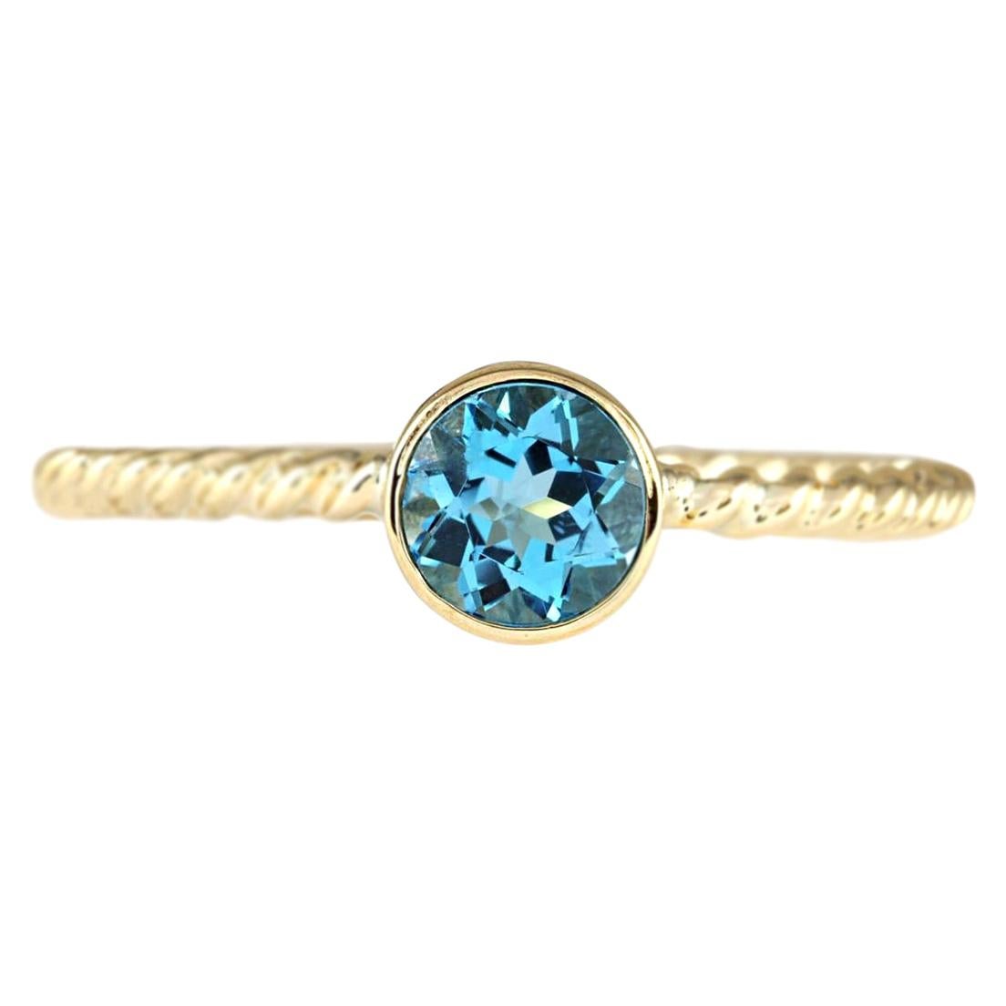 Natural Topaz Ring In 14 Karat Yellow Gold  For Sale