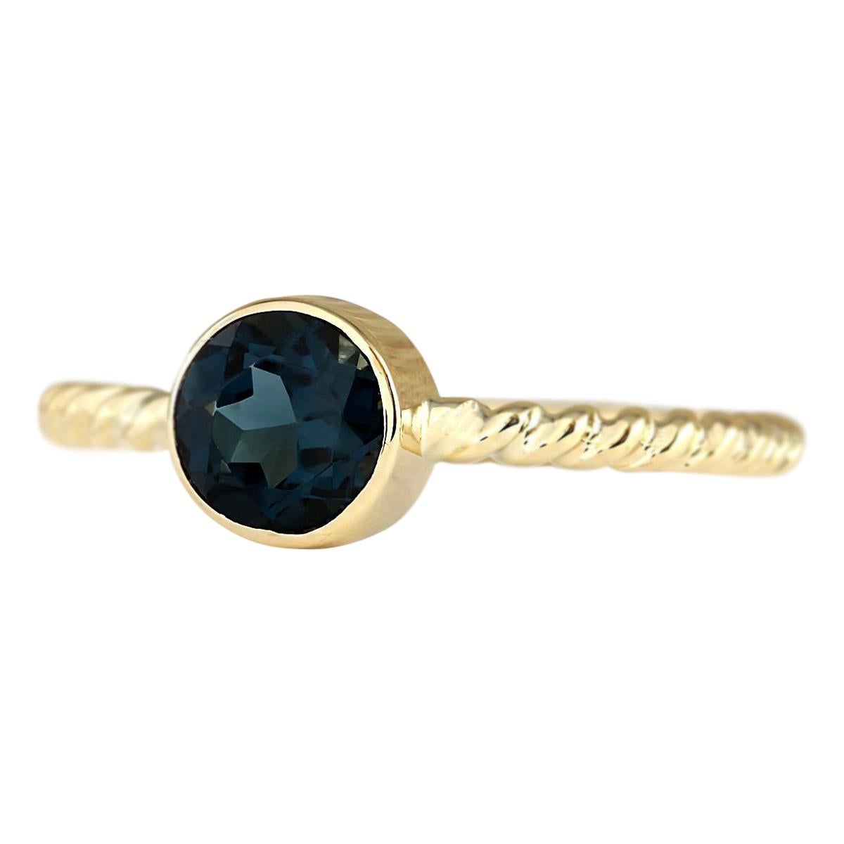 Stamped: 14K Yellow Gold
Total Ring Weight: 2.2 Grams
Total Natural Topaz Weight is 1.00 Carat
Color: London Blue
Face Measures: 6.00x6.00 mm
Sku: [703227W]