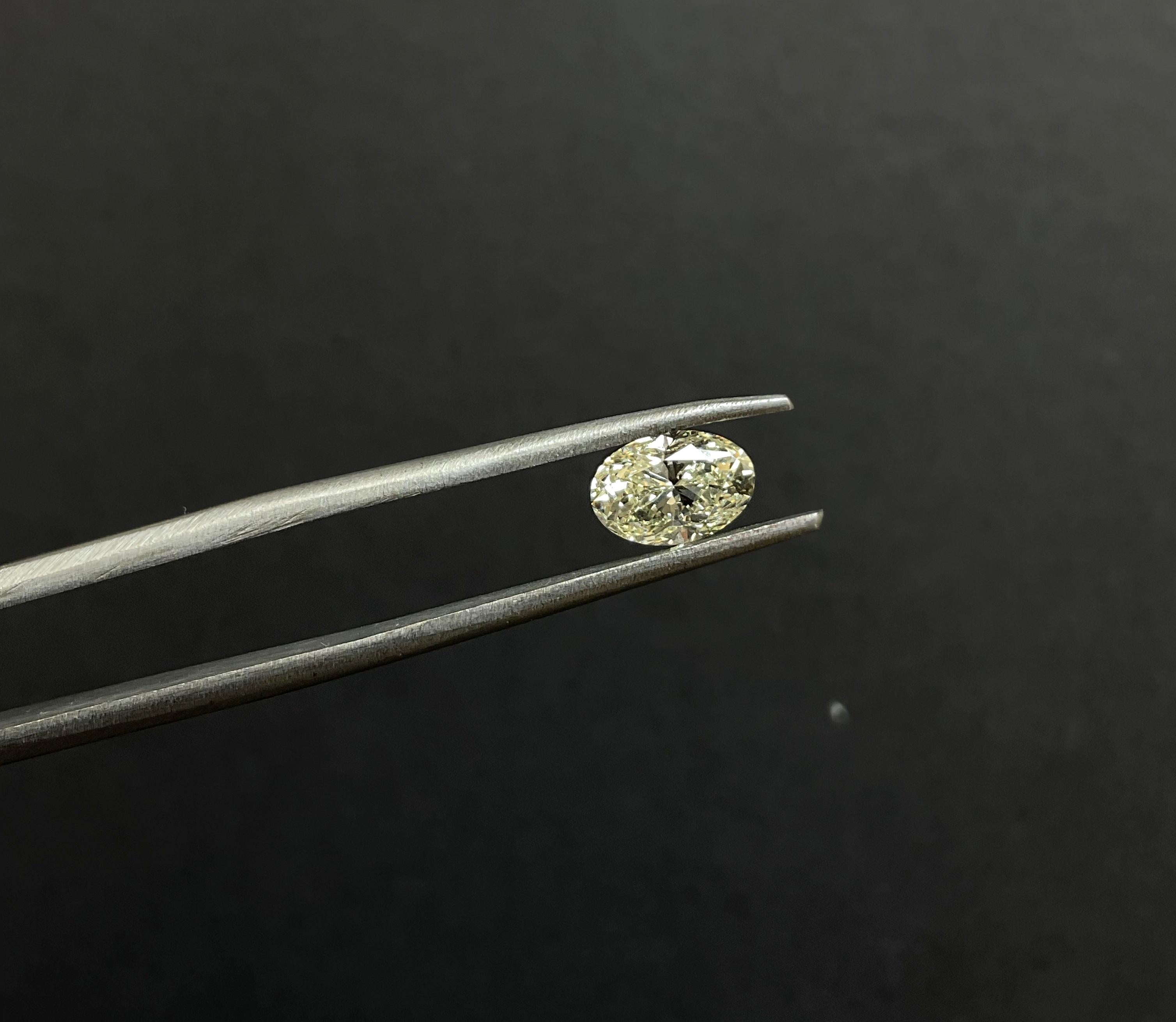 Contemporary 1.00 Carat Non-Certified Natural Diamond Oval Brilliant Cut L Color For Jewelry For Sale