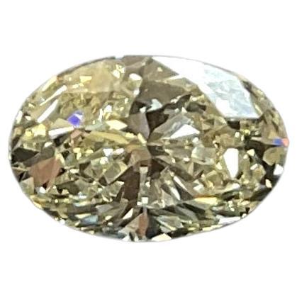 Diamant naturel non certifié de 1,00 carat, taille ovale brillante, couleur L pour bijoux