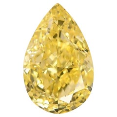 1.00 Carat Pear Brilliant Gia Certified Fancy Deep Brownish Greenish Yellow Si2
