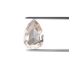 1.00 Carat Pear Brilliant Gia Certified L, Faint Brown Si2 Clarity Diamond
