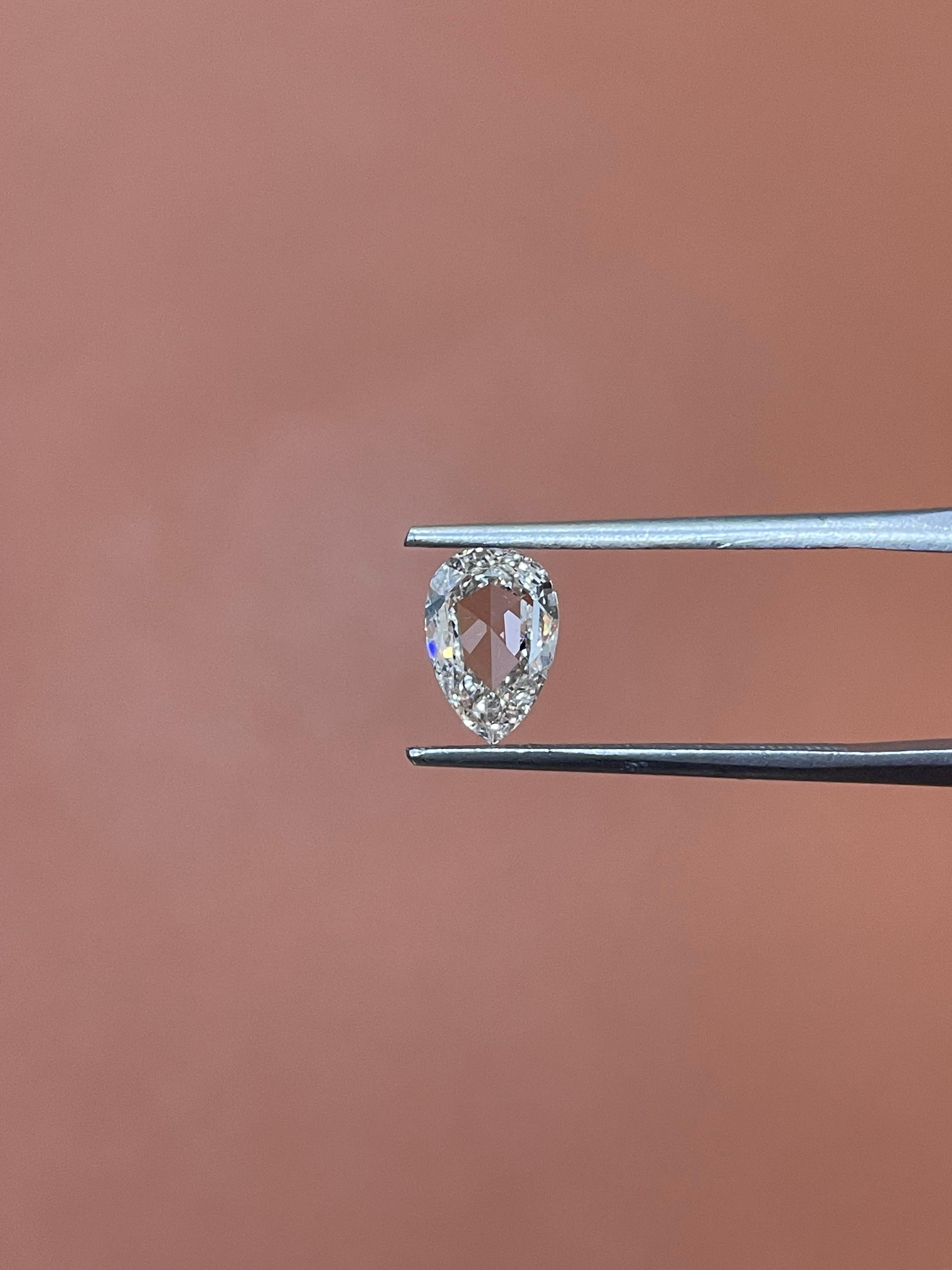 1,00 Karat Birne Brillant Gia Zertifiziert L, Schwach Braun Si2 Reinheit Diamant (Brillantschliff) im Angebot