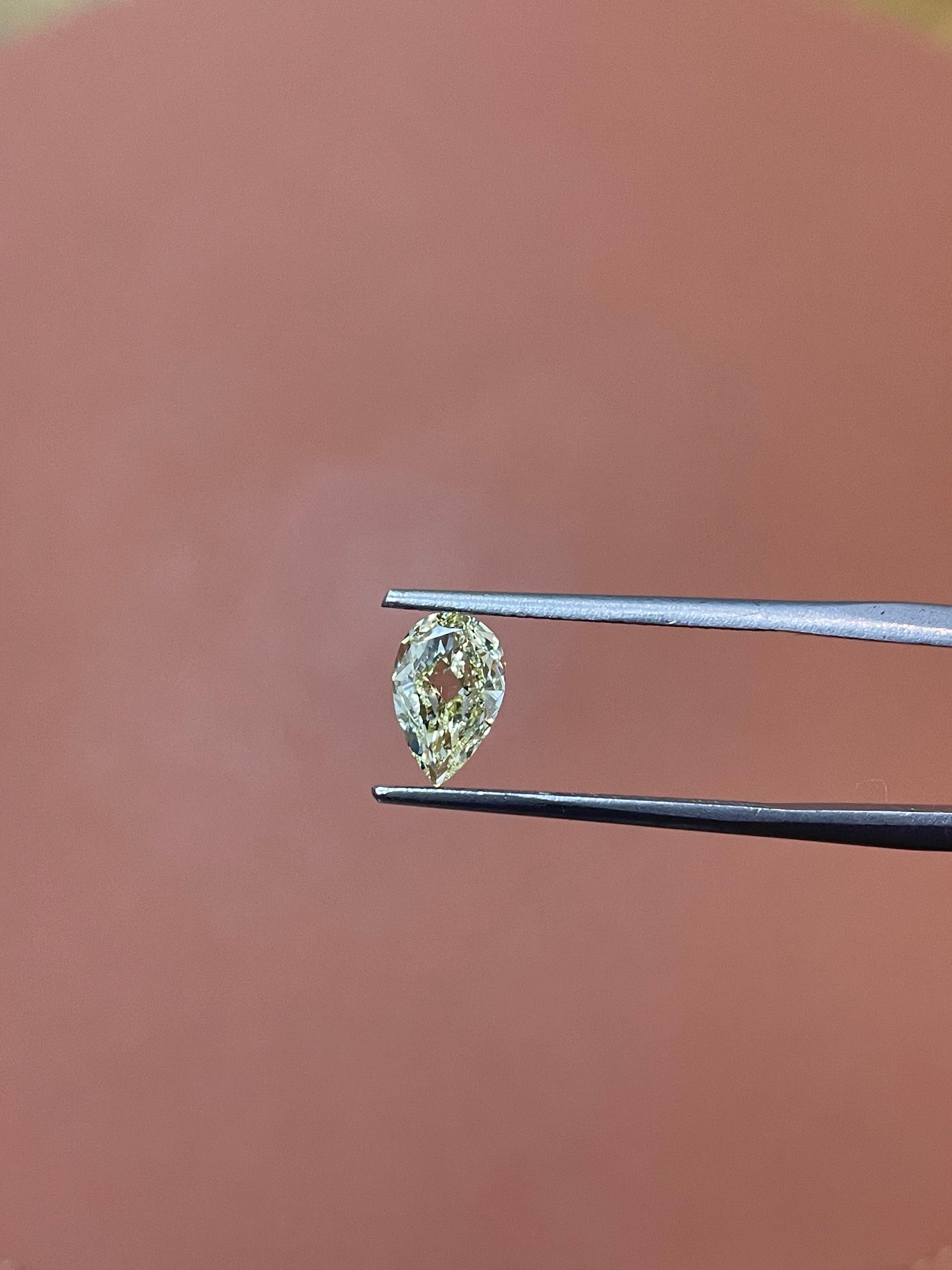 1,00 Carati Pear Brilliante Gia Certificato X Colore Si1 Chiarezza Diamante In condizioni buone in vendita a New York, NY