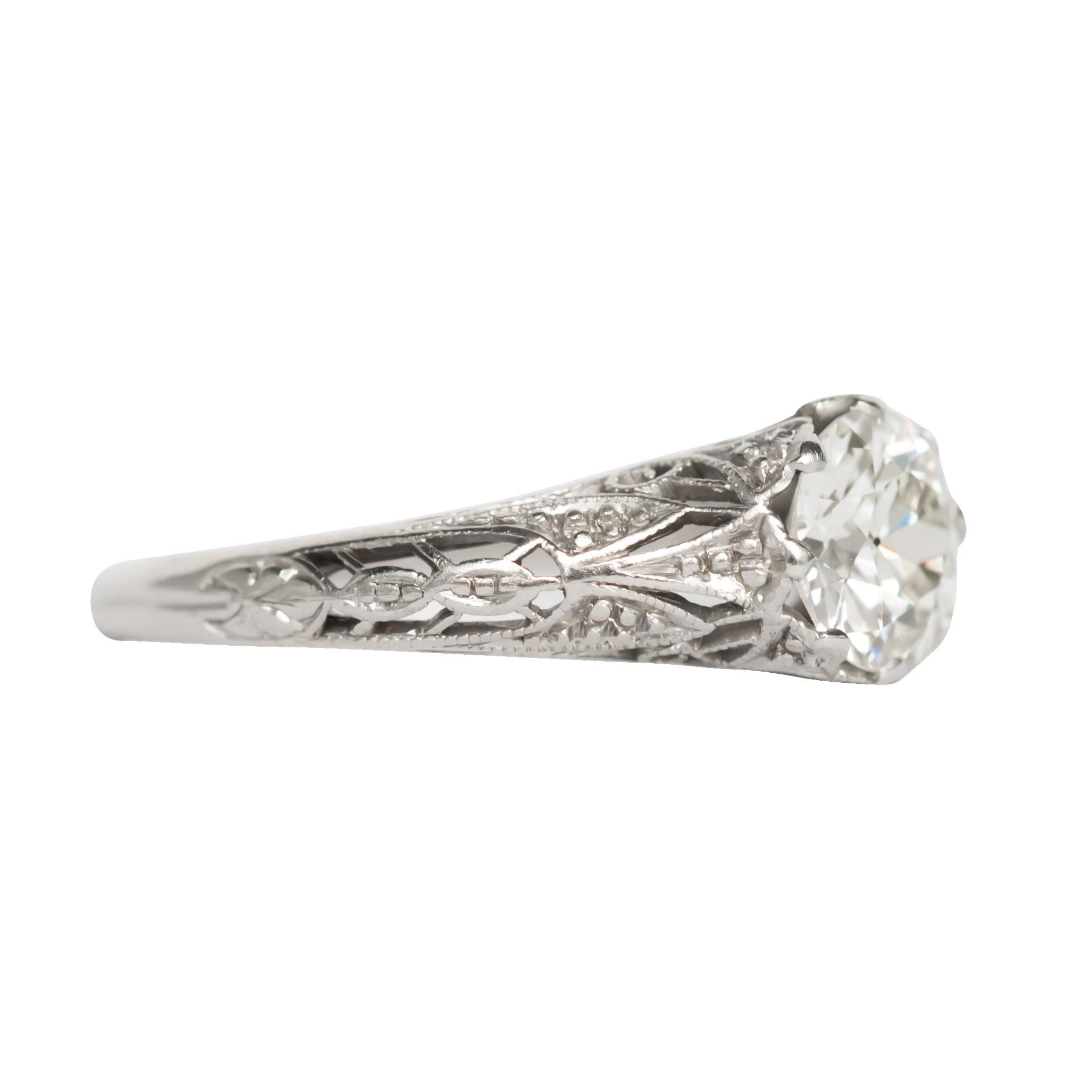 Edwardian 1.00 Carat Platinum Engagement Ring