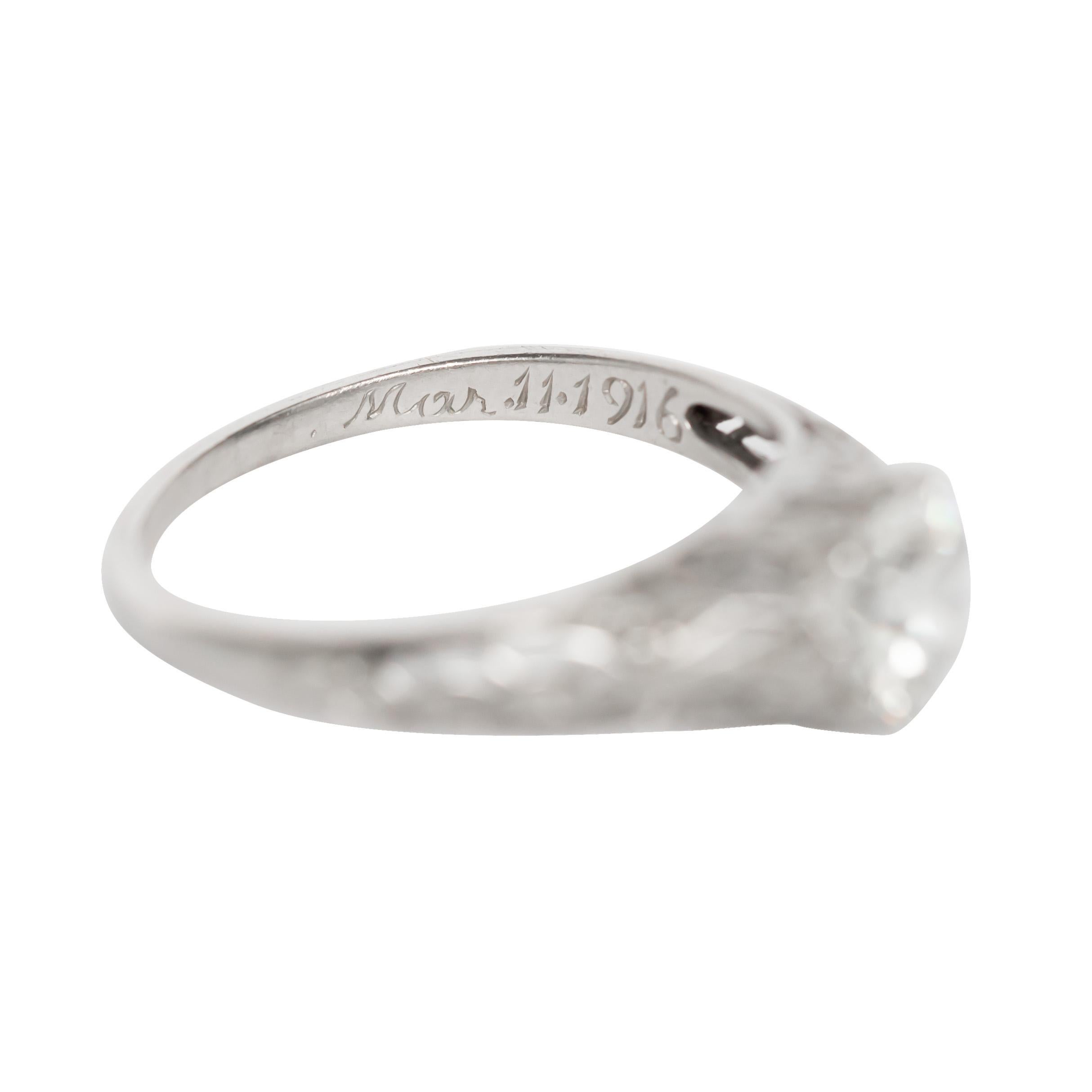 1.00 Carat Platinum Engagement Ring 1