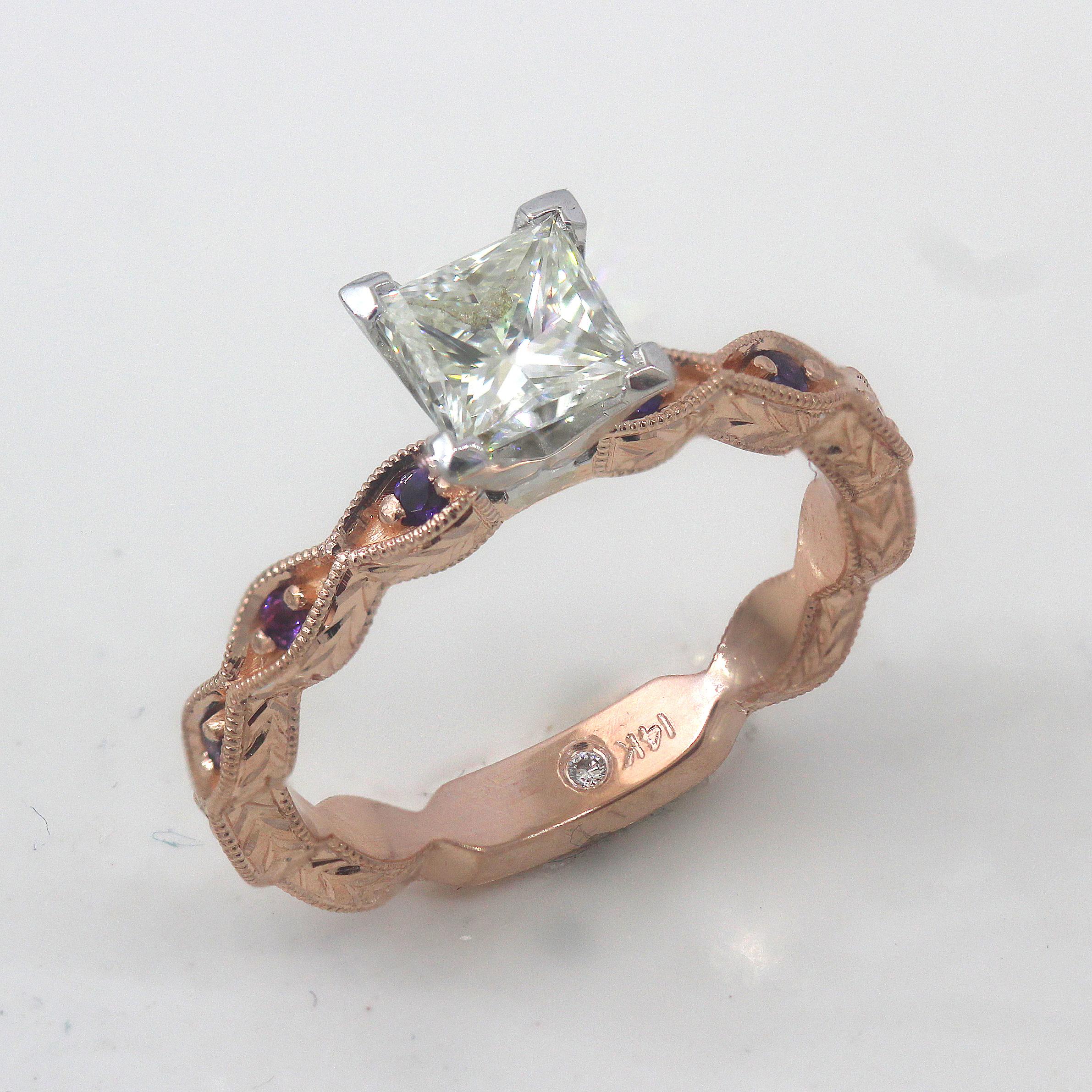 BU230

Ring will be made to order and can be purchased without the center stone. I can supply a different center stone to fit your budget if it is higher or lower. If already sold ring will be made to order and take approximately 3-6 business