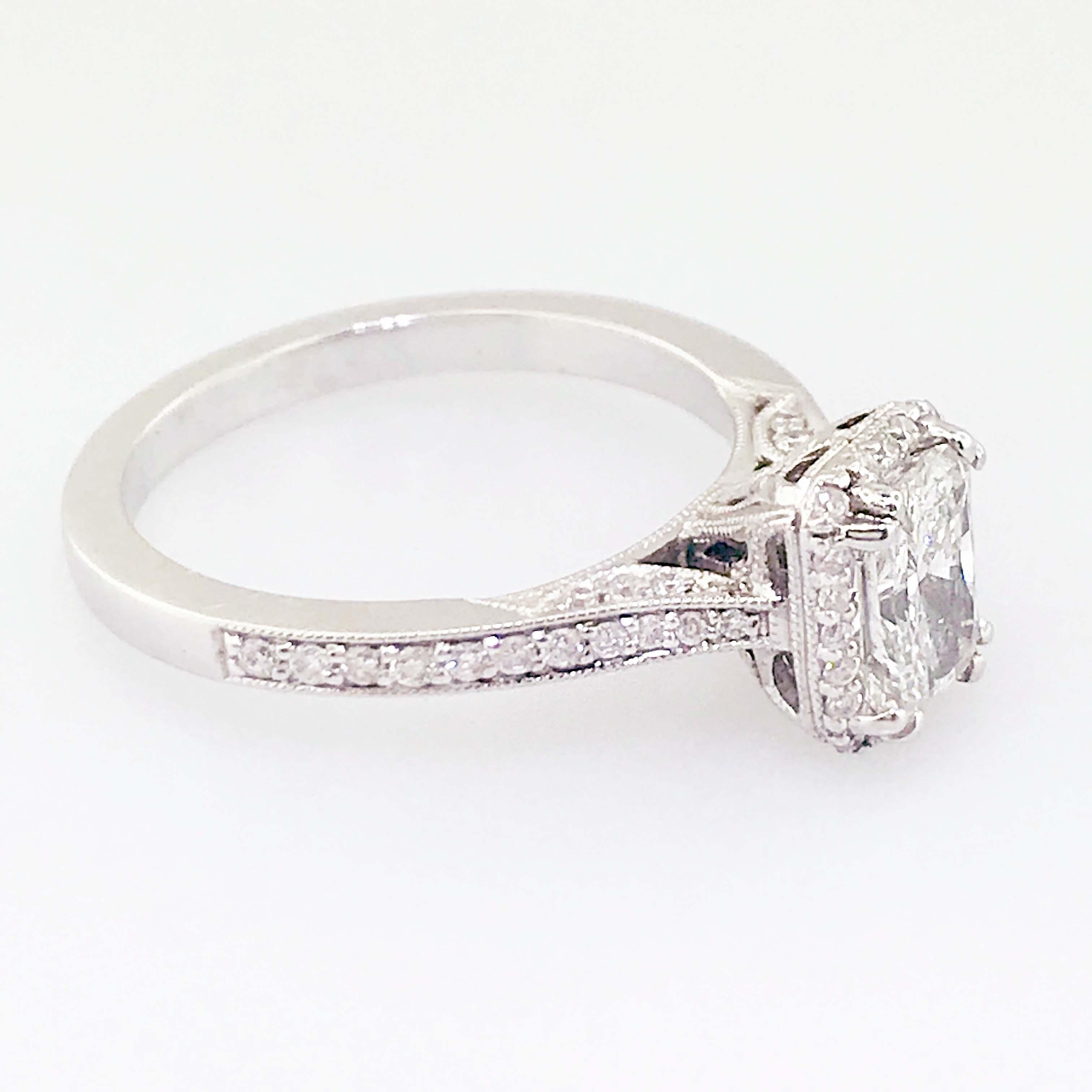 Everlasting Classic Radiant Diamond Engagement Ring

A RADIANT DIAMOND engagement ring for a radiant bride. This custom made ring was designed and created by Five Star Jewelry. With a radiant diamond set in 19 karat white gold this diamond shine