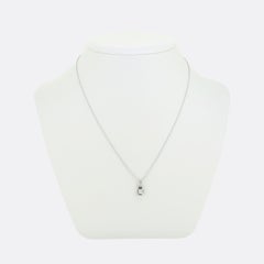 1.00 Carat Rectangular Step-Cut Diamond Necklace