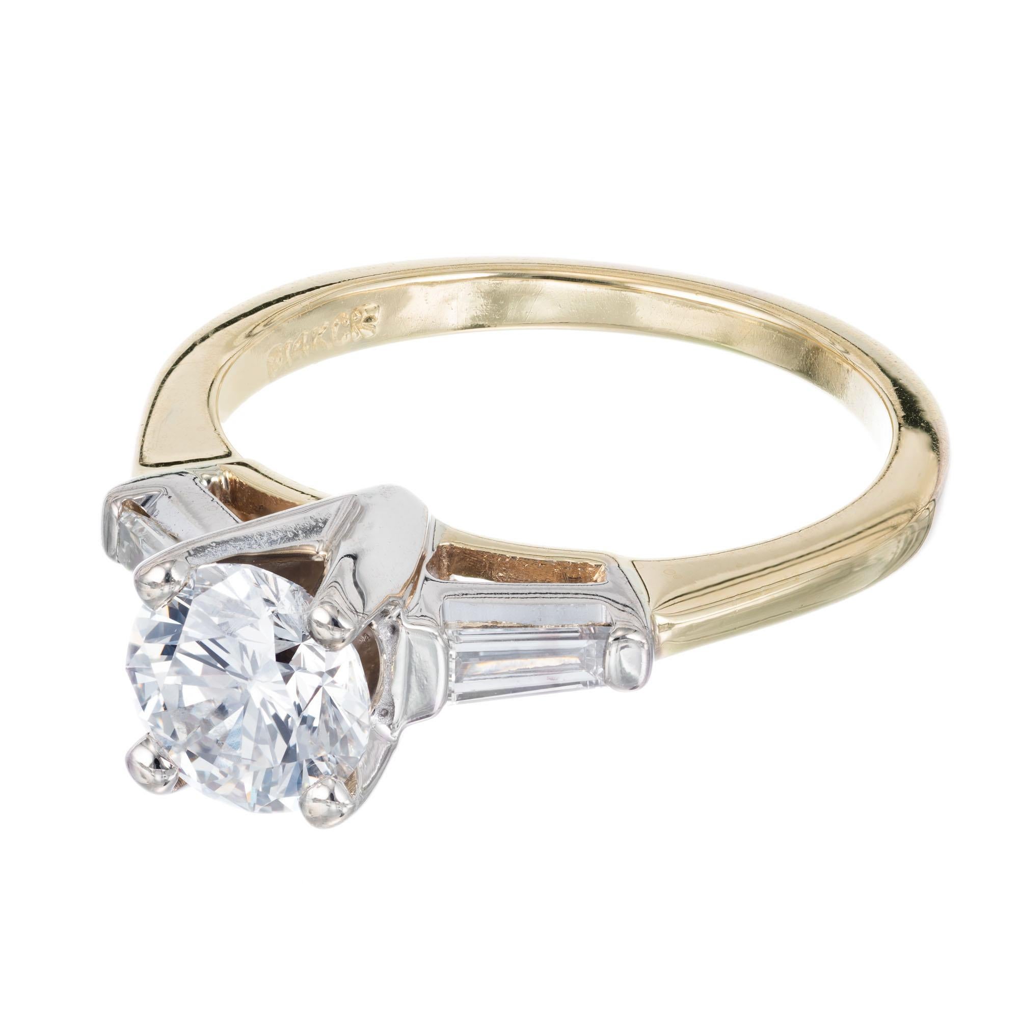 baguette solitaire ring