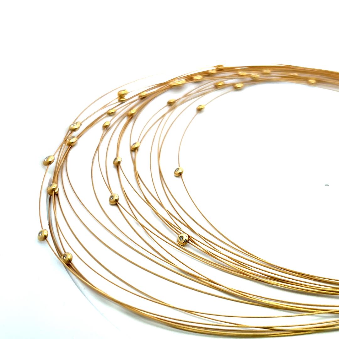 1,00 Carati Rotondo Brillante H VS Diamante 18 Karati Collana in Oro Giallo in vendita 6