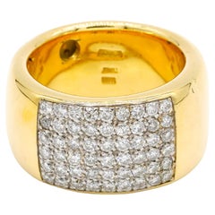 1.00 Carat Round Cut Diamond Pave in 18k Yellow Gold Fine Engagement Band Ring