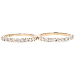 1.00 Carat Diamond Stack-able Bands in 14K Yellow Gold