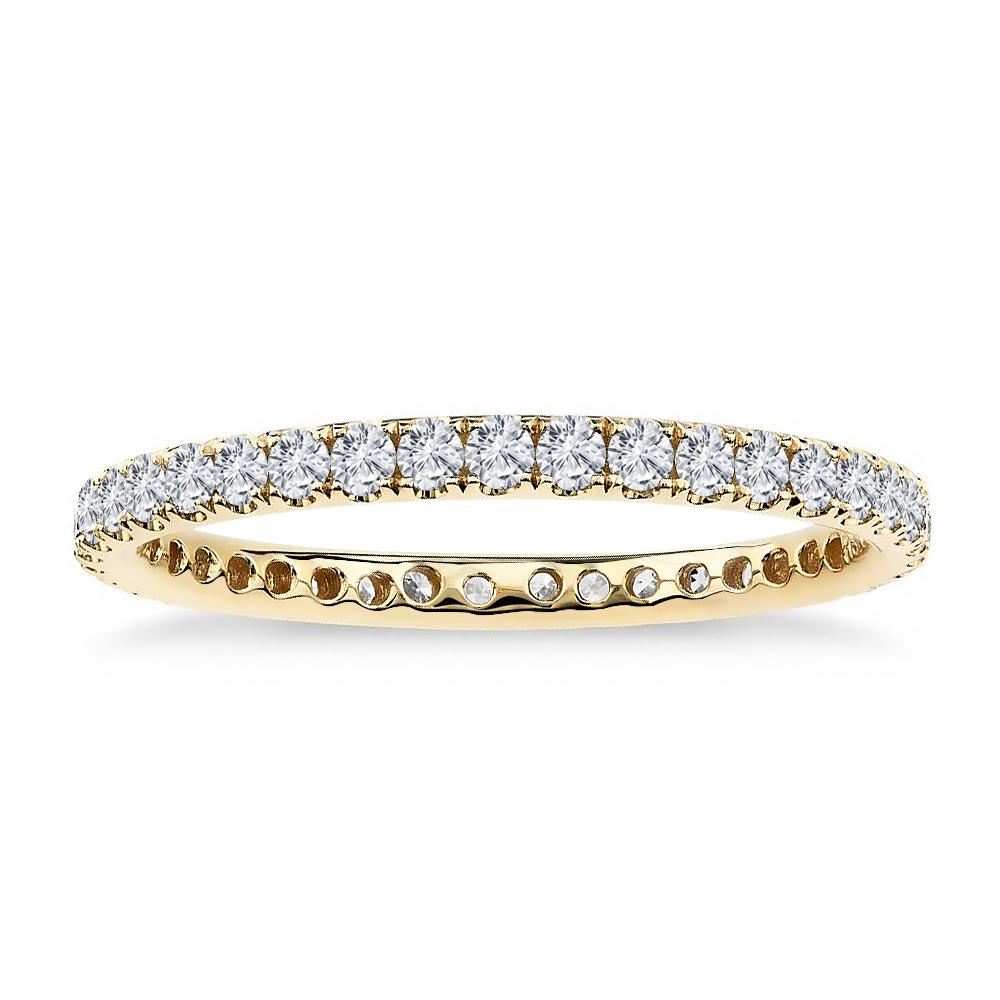 For Sale:  1.00 Carat Round Cut Eternity Natural Diamond Band 4 Prong Setting 2