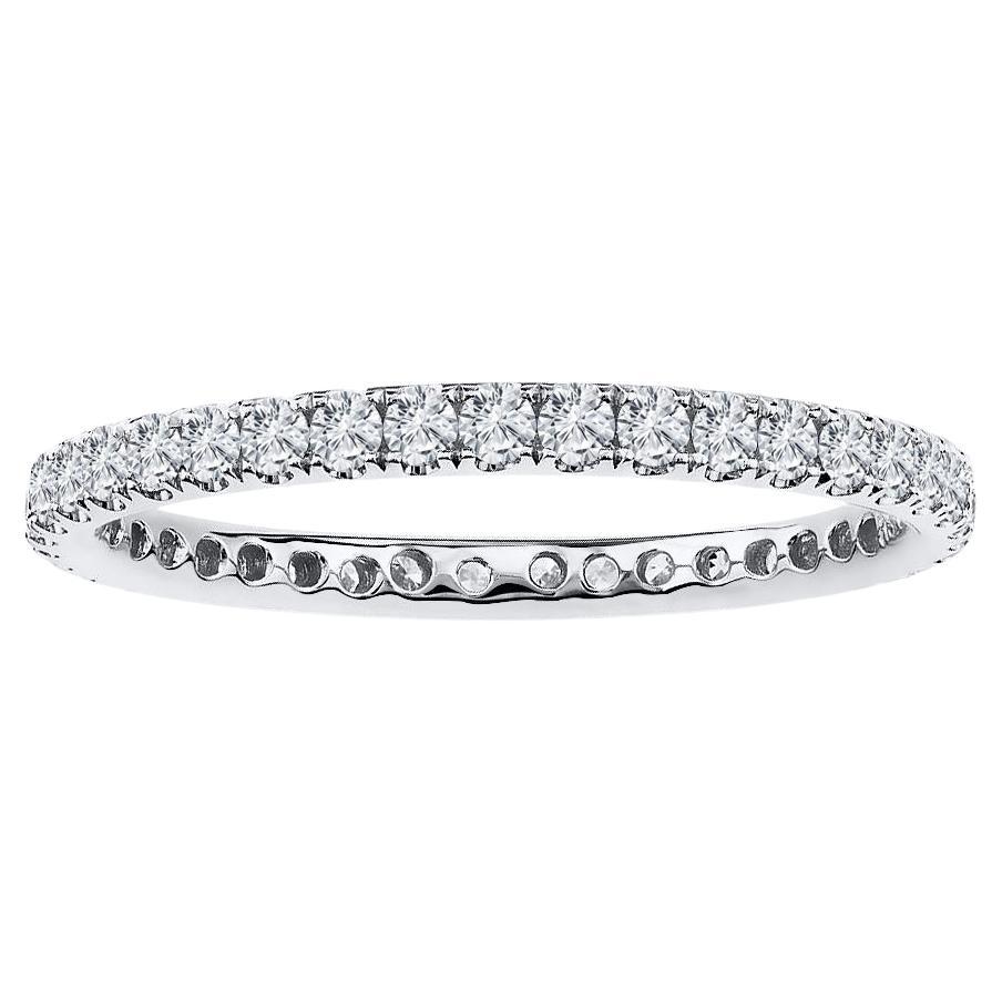 For Sale:  1.00 Carat Round Cut Eternity Natural Diamond Band 4 Prong Setting