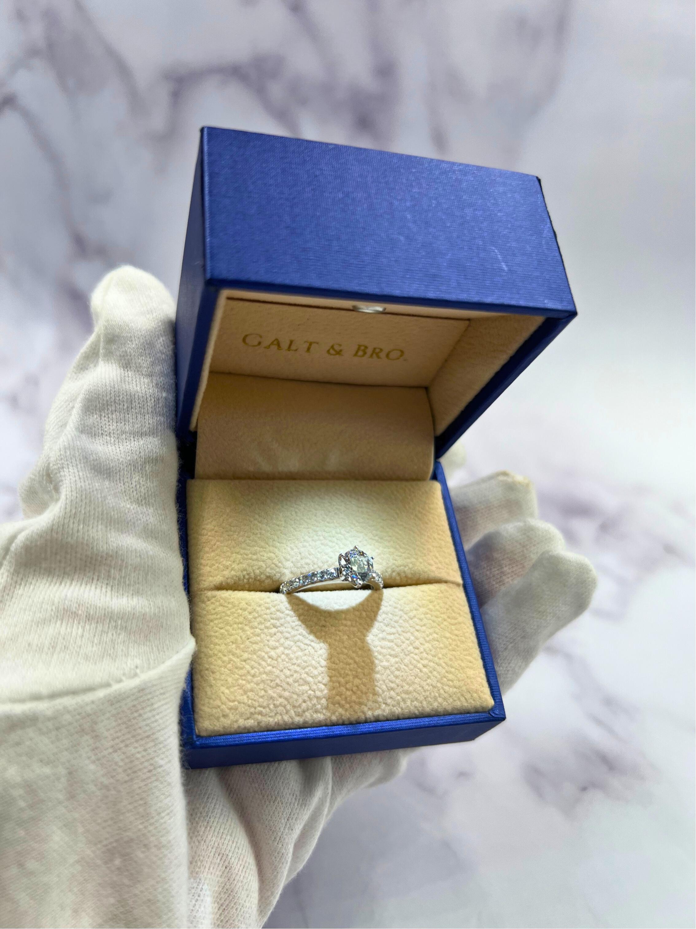 1.00 Carat Round Shape Brilliant Cut Diamond 18 Karat White Gold Engagement Ring In New Condition For Sale In Oakton, VA