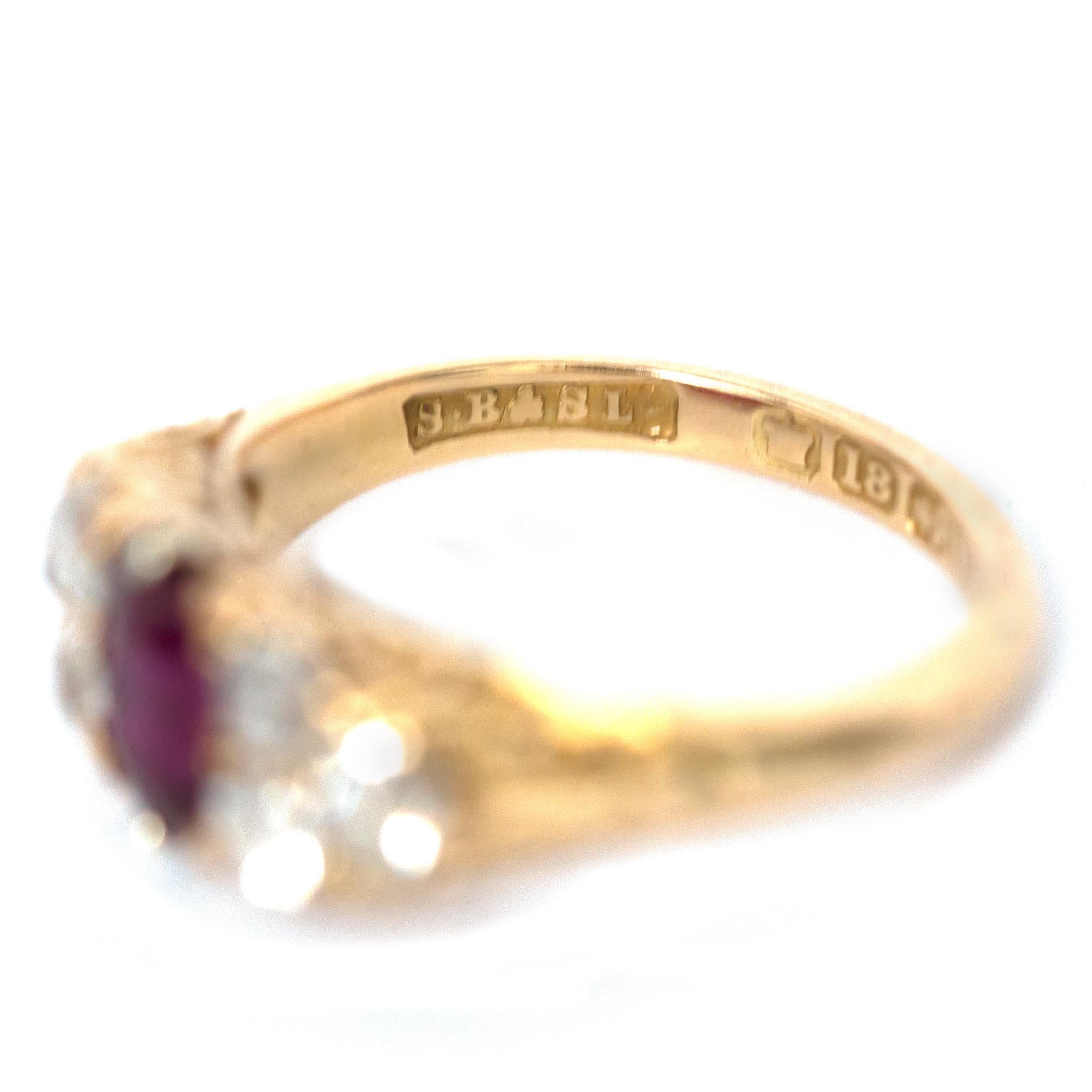 Women's or Men's 1.00 Carat Ruby Yellow Gold Engagement Ring