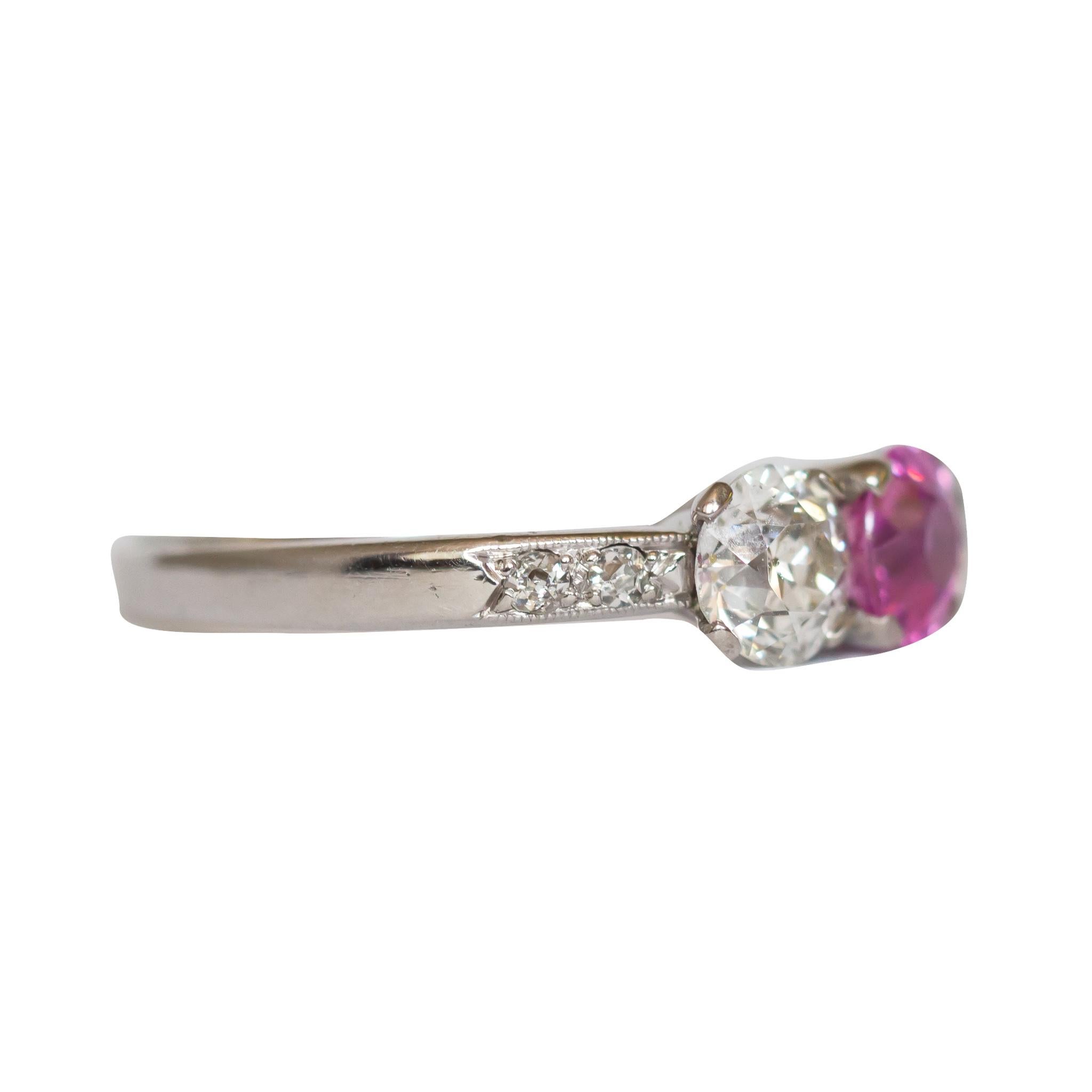 Art Deco 1.00 Carat Sapphire Platinum Engagement Ring For Sale