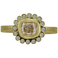 1.00 Carat Solitaire Oval Diamond Yellow Gold Bridal Flare Ring