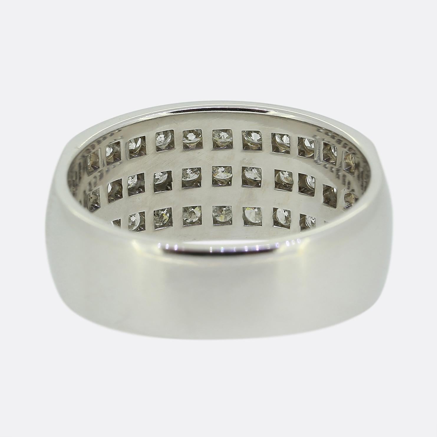 1.00 Carat Triple Layered Diamond Ring In Excellent Condition For Sale In London, GB