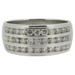 Anillo de diamantes triple en capas de 1,00 quilates