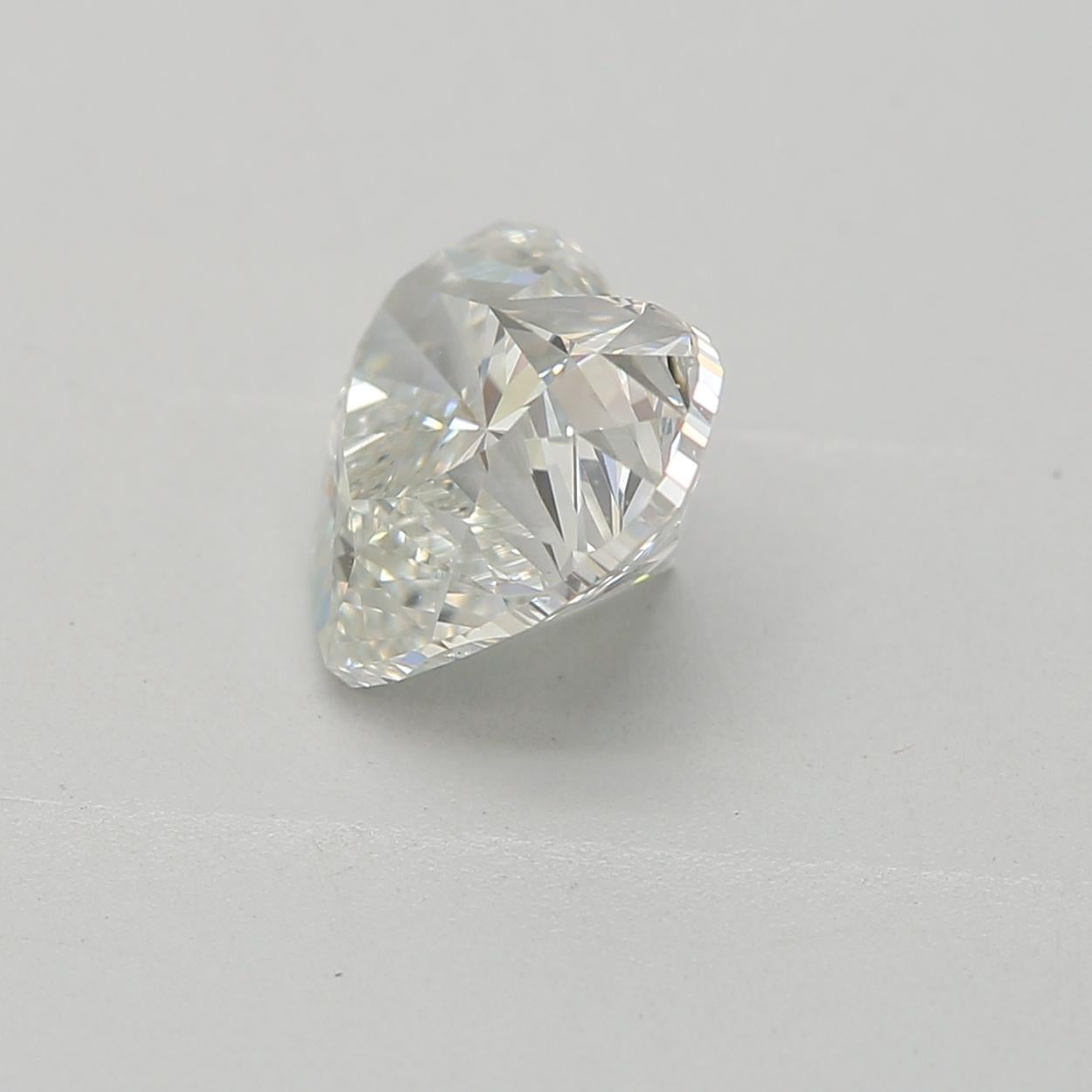 Heart Cut 1.00 Carat Very Light Green Heart shaped diamond VS1 Clarity GIA Certified For Sale