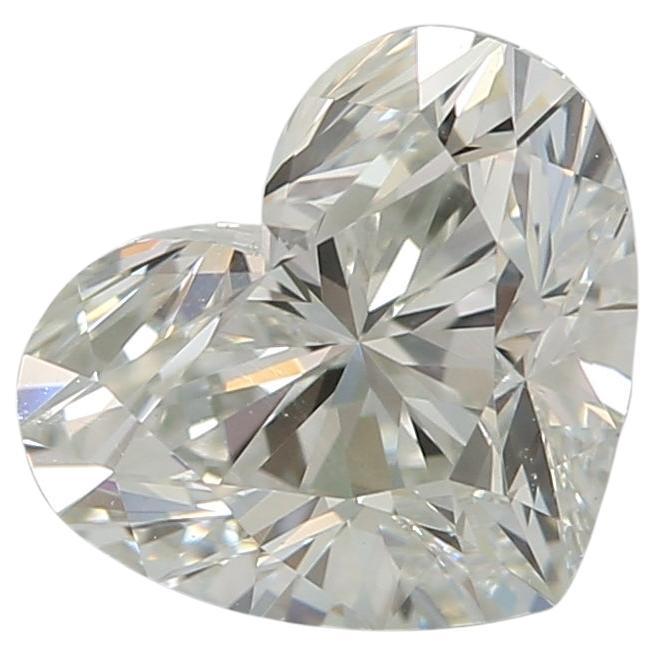 1.00 Carat Very Light Green Heart shaped diamond VS1 Clarity GIA Certified