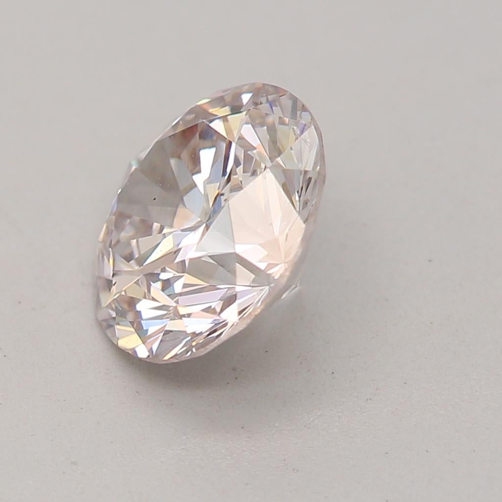 1.00 Carat Very Light Pink Round Cut Diamond SI1 Clarity GIA Certified In New Condition For Sale In Kowloon, HK