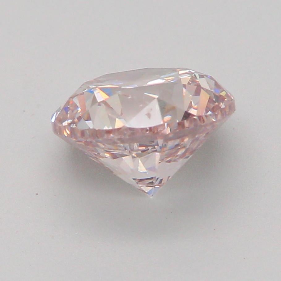 1.00 Carat Very Light Pink Round cut diamond SI2 Clarity GIA Certified For Sale 7