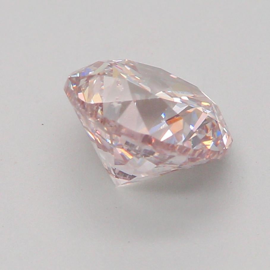 1.00 Carat Very Light Pink Round cut diamond SI2 Clarity GIA Certified For Sale 8
