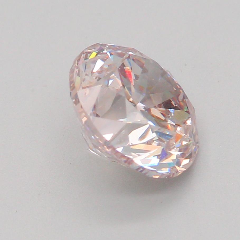 1.00 Carat Very Light Pink Round cut diamond SI2 Clarity GIA Certified For Sale 9