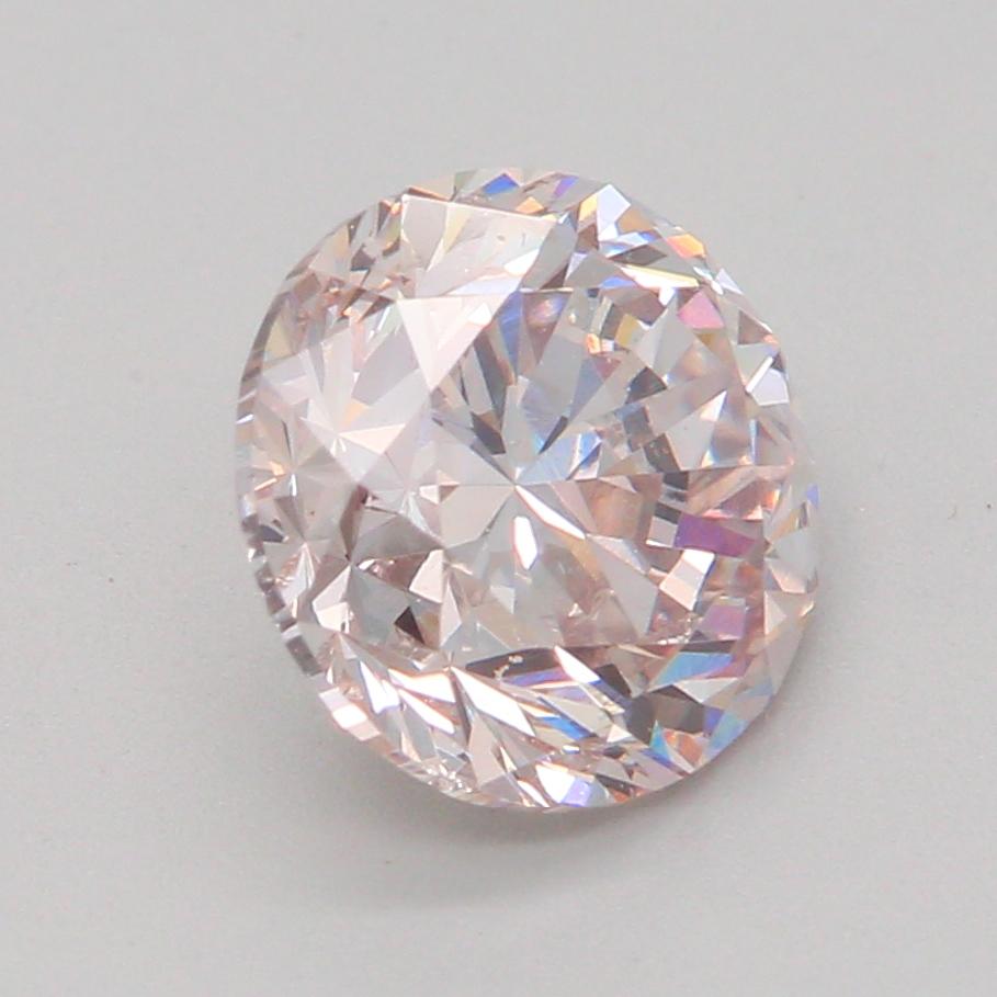 1.00 Carat Very Light Pink Round cut diamond SI2 Clarity GIA Certified For Sale 10