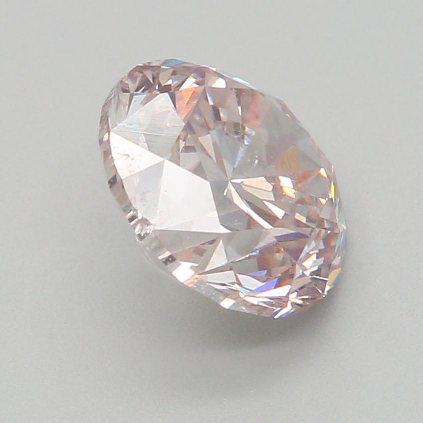 1.00 Carat Very Light Pink Round cut diamond SI2 Clarity GIA Certified For Sale 2