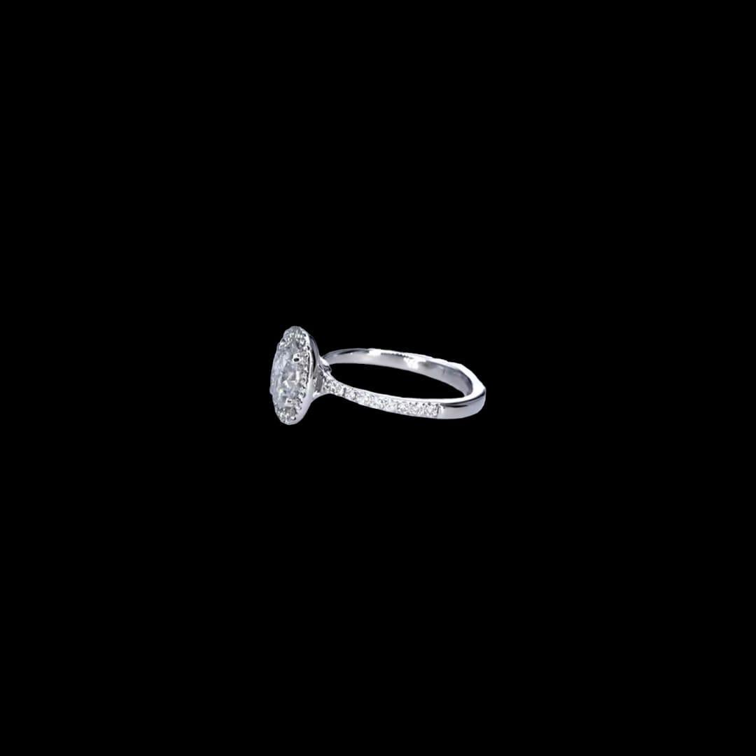 Women's or Men's 1.00 Carat White Diamond Ring SI2 Clarity IGI Certified For Sale