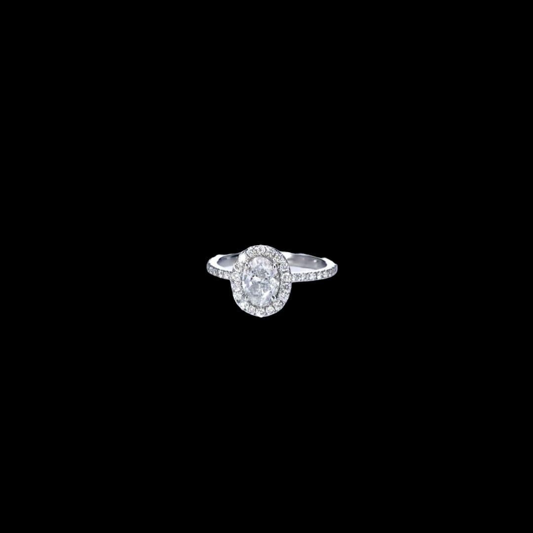 1.00 Carat White Diamond Ring SI2 Clarity IGI Certified For Sale 1
