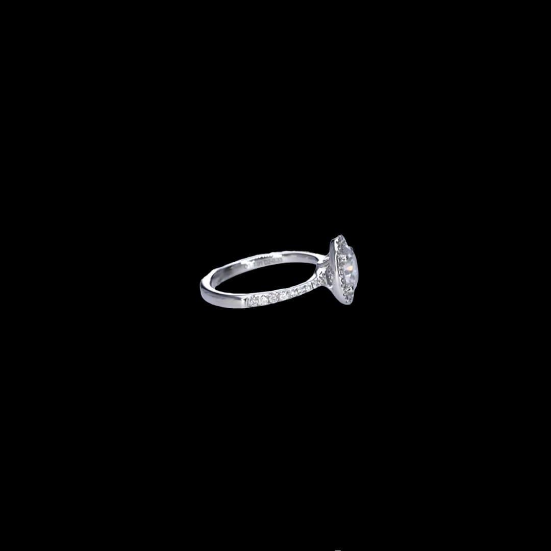 1.00 Carat White Diamond Ring SI2 Clarity IGI Certified For Sale 2