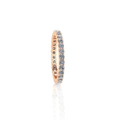 1.00 Carat White Diamonds Stackable Eternity Ring 18 Karat Rose Gold