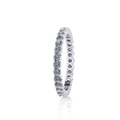 1.00 Carat White Diamonds Stackable Eternity Ring 18 Karat White Gold
