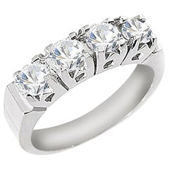 1,00 Karat Damen Diamantband mit 4 Steinen
