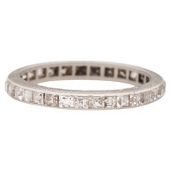 1,00 Karat Art Deco Diamant-Platin-Hochzeitsring