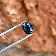 1.00 Carats Deep Blue Loose Sapphire Stone Oval Cut Sri Lankan Gemstone