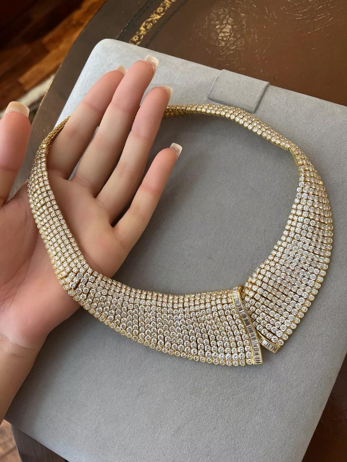 Collier de 100 carats en or jaune 18 carats Excellent état - En vente à La Jolla, CA