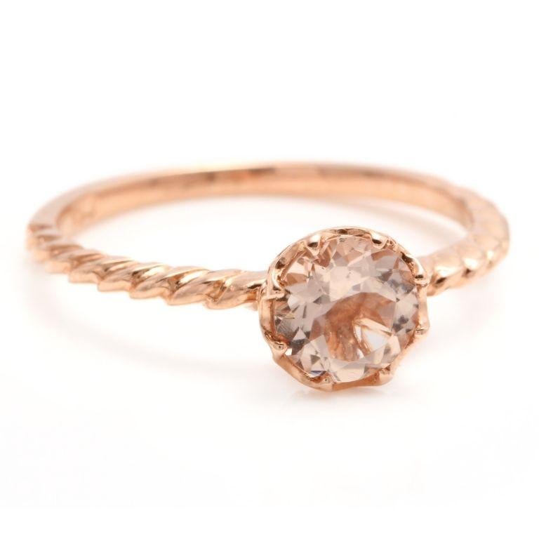 1,00 Quilates Exquisita Morganita Natural Anillo de Oro Rosa Macizo de 14K

El peso total de la Morganita Natural es Aprox. 1.00 Quilates

Medidas de la Morganita: Aprox. 6.00mm

Tamaño del anillo: 6.25 (ofrecemos cambio de tamaño gratuito previa