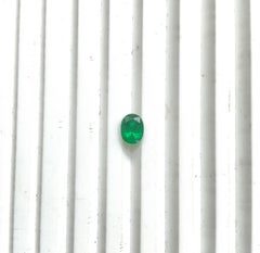 1,00 Karat sambischer Smaragd Oval facettiert Stein für feinen Schmuck Natürlicher Edelstein